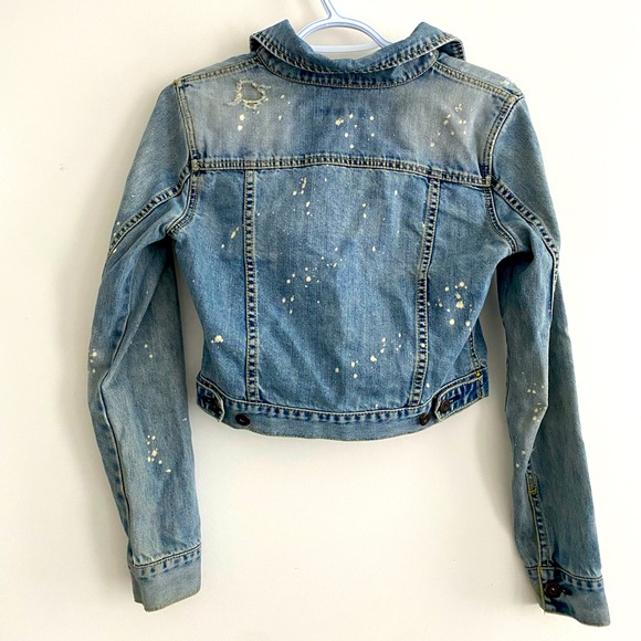 Cropped Denim Jacket Distressed Small by Brody Jeans - Picture 3 of 12